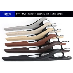 Front Left Driver Door Handle Armrest Leather Outer For BMW 5 Series F10 F11