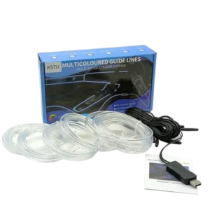 Car Mounted Colorful Fiber Optic Atmosphere Light Remote Control APP Decorative Light